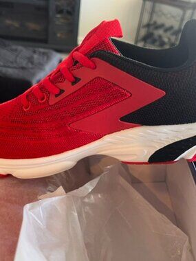 Jerko Shoes | Jerko qx01m Men's 6 Red Black Mesh Running Shoes Air Cushion NEW